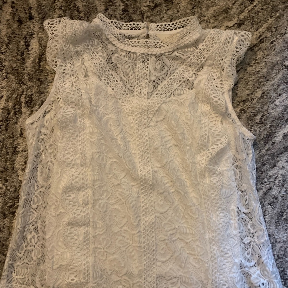 white lacey tank from TJ Maxx